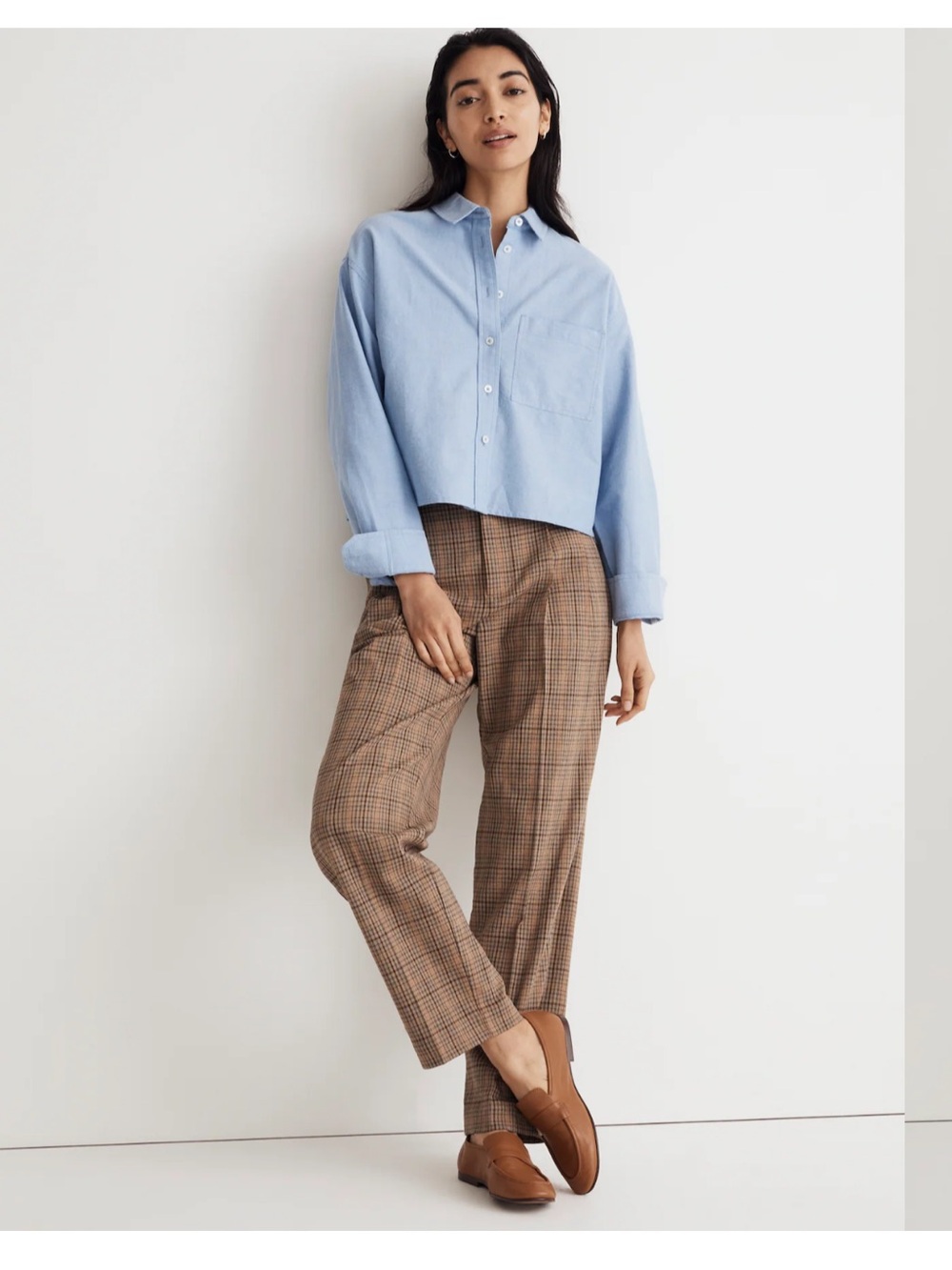 Madewell The Turner Tapered Pant in Plaid Size 14